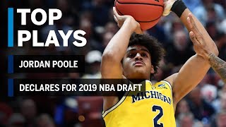 Highlights Jordan Poole Declares for 2019 NBA Draft  Michigan  B1G Basketball [upl. by Janette]