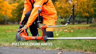 How to start Husqvarna brushcutter [upl. by Gean753]