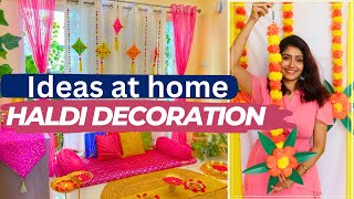 Decorate your haldi function backdrop at home at just 1000rs l Budget wedding decoration ideas 2023 [upl. by Lesak]