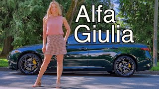 2021 Alfa Romeo Giulia Review  Handling Italian style [upl. by Andree308]