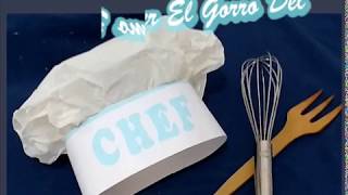 COMO HACER GORRO DE CHEF 👨‍🍳 CON CARTULINA [upl. by Kacey]