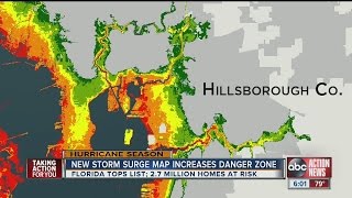 Maps show Tampa Bays storm surge vulnerability [upl. by Krenek921]