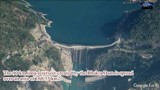 Bhakra Nangal Dam  Himachal Pradesh  Google Earth [upl. by Noiram]