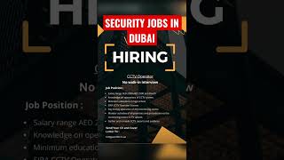 Security CCTV Operator Job in Dubai securityguard [upl. by Otcefrep]