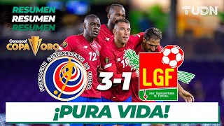 Resumen y goles  Costa Rica 31 Islas Guadalupe  Copa Oro 2021  Grupo B  TUDN [upl. by Sale704]