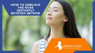 How to unblock the nose instantly  Buteyko Breathing Method [upl. by Naud516]