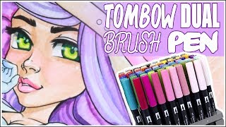 Tombow Dual Brush Pen Art Markers  Marker Review [upl. by Malarkey]