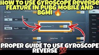 HOW TO USE GYROSCOPE REVERSE IN PUBG MOBILEBGMI  GYROSCOPE REVERSE FEATURE  GYROSCOPE REVERSE [upl. by Also]