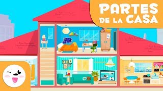 Aprende las habitaciones de la casa  Vocabulario para niños [upl. by Duax787]