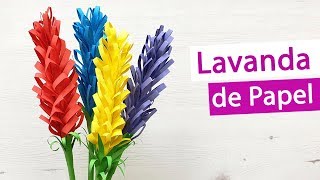 Lavanda de papel  Flores de papiroflexia rápidas y decorativas [upl. by Fortunna]