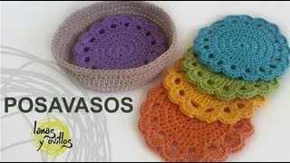 Tutorial Posavasos Crochet o Ganchillo Coasters [upl. by Stoneham780]