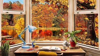 Easy Breezy Fall Study Ambience calming wind birds and chimes for relaxation and focus [upl. by Etteniotnna762]