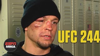 Nate Diaz upset about stoppage due to cut vs Jorge Masvidal  UFC 244  ESPN MMA [upl. by Levana617]