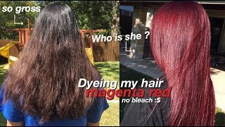 from dark brown hair to red hair   NO BLEACH [upl. by Hagep]