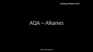 AQA 32 Alkanes REVISION [upl. by Aiket]