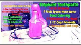 Elephant Toothpaste RecipeDirections DIY Jacks Toy Time [upl. by Drucilla]