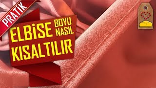 ELBİSE BOYU KISALTMA NASIL YAPILIR  HOW TO LINES THE DRESS SIZE  Dikiş Hocam [upl. by Tower]