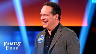 American Housewifes Diedrich Bader STUNS Steve Harvey  Celebrity Family Feud [upl. by Anauqaj]