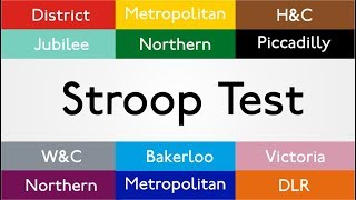 London Underground Stroop Test [upl. by Lali]