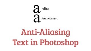 Quick Tip AntiAliasing Text in Photoshop [upl. by Ardyth930]