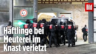 Gefängnismeuterei Polizei stürmt Knast in Thüringen  JVA Untermaßfeld [upl. by Nodababus]