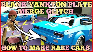 BLANK YANKTON PLATE MERGE GTA 5 MONEY GLITCH GTA5 MERGE CAR DUPLICATION [upl. by Iblehs705]