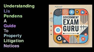 Understanding Lis Pendens A Guide to Property Litigation Notices [upl. by Eltsirk95]