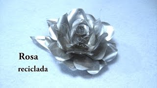 🌹DIY  Cómo hacer una ROSA con LATAS de REFRESCO 🌹DIY How to make a ROSE with SODA CANS 🌹 [upl. by Oj773]