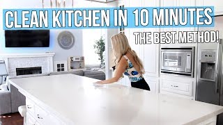 10 Minute Kitchen Cleaning Routine The BEST Method [upl. by Allbee]